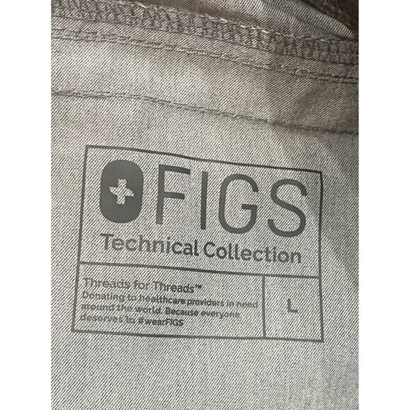 FIGS Axim Cargo Scrub Pants Mens Large 34x27 Graphite Gray Straight Leg T2001 - Picture 6 of 10